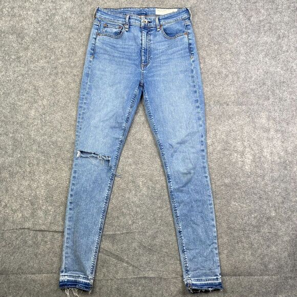Rag & Bone Womens Medium Wash Nina High Rise Skinny Jeans Blue Size 27 - Picture 1 of 13